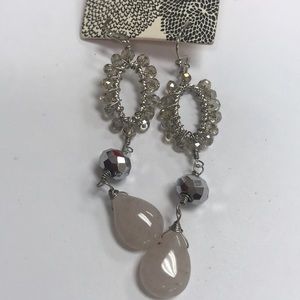 Silver Crystal Dangles, NWT